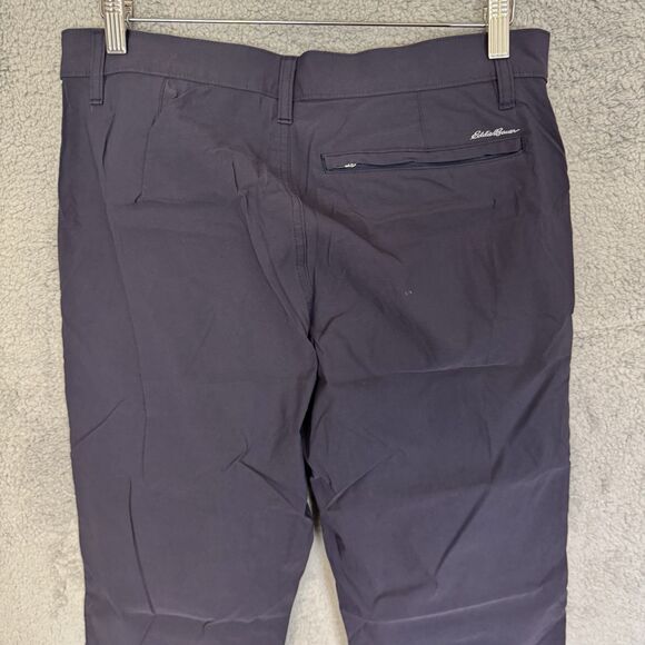Eddie Bauer Tech Pants Mens 34x33 Blue Lightweight Performance Stretch Hiking - Picture 9 of 11